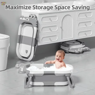 Baignoire bébé pliable avec thermomètre – image 3