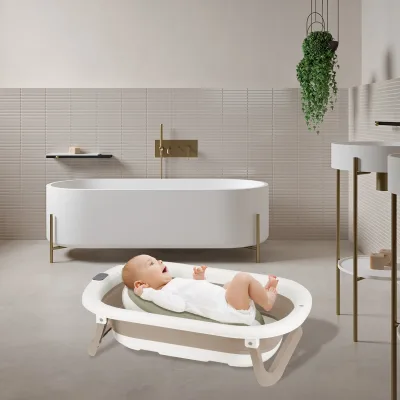 Baignoire pliable bébé avec thermomètre digital