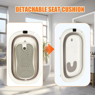 Baignoire pliable bébé avec thermomètre digital – image 2