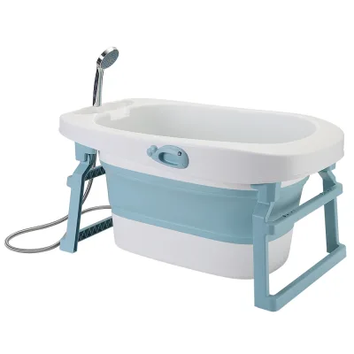 Baignoire pliable pour bébé avec drainage rapide – image 2