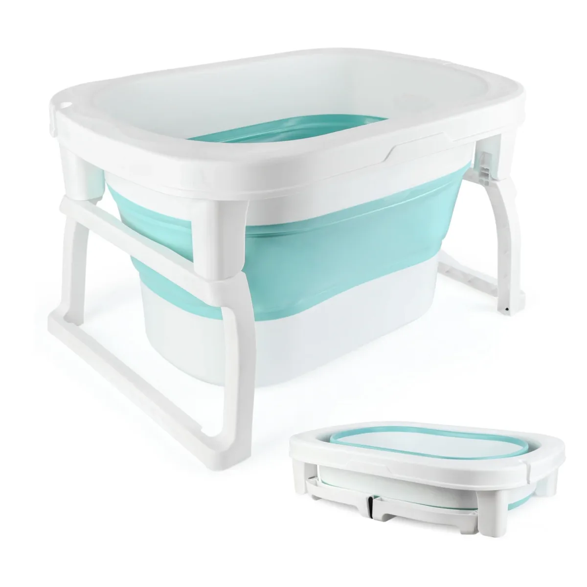 Baignoire pliable pour bébé avec pieds surélevés
