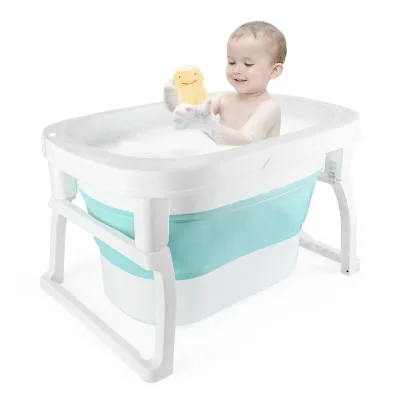 Baignoire pliable pour bébé avec pieds surélevés – image 2