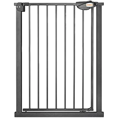 Barrière d'escalier noire à fermeture automatique