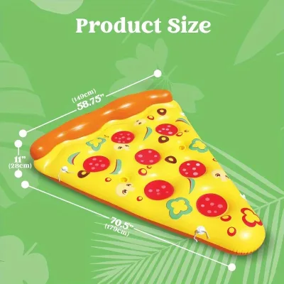 Bouée gonflable tranche de pizza avec porte-gobelets – image 3