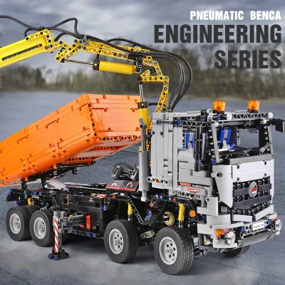 Camion pneumatique motorisé en blocs de construction – image 2