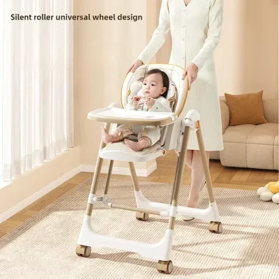 Chaise haute pliable convertible en chaise à bascule – image 2