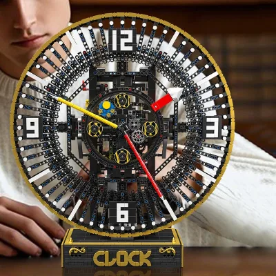 Horloge mécanique motorisée à assembler en blocs – image 3