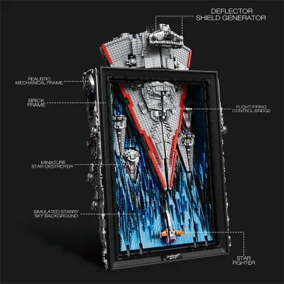 Kit de blocs vaisseaux spatiaux en cadre photo 3D – image 3