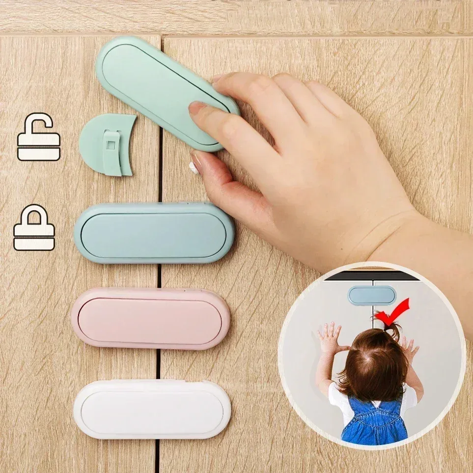 Loquet de porte d'armoire en plastique, 5 pièces