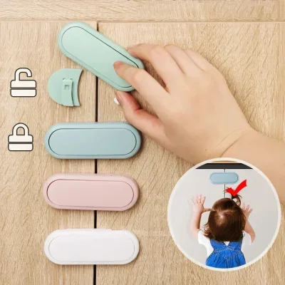 Loquet de porte d'armoire en plastique, 5 pièces