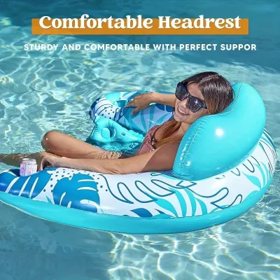 Lot de 2 chaises gonflables de piscine en PVC – image 3