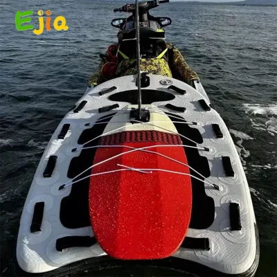 Planche gonflable grise pour sports nautiques