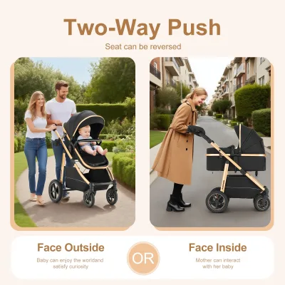 Poussette pliable 3 en 1 pour voyage – image 3