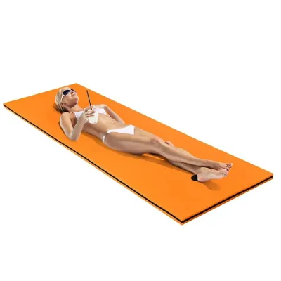 Tapis flottant en mousse XPE jaune et orange