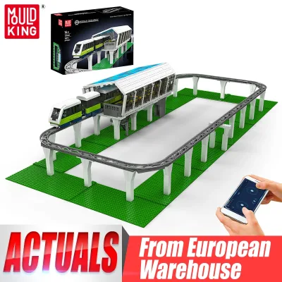 Train télécommandé en blocs de construction