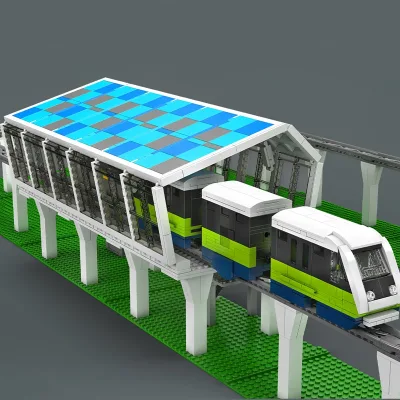 Train télécommandé en blocs de construction – image 2